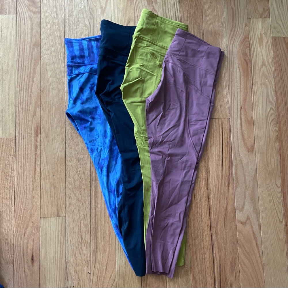 Bundle of 4 Lululemon fast and free 25" tights